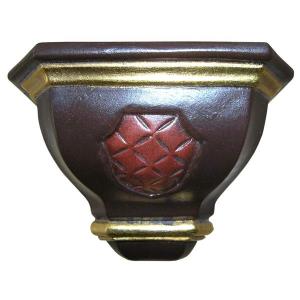 Mensola a parete per scultura in legno