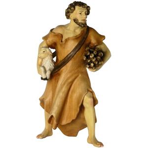 Pastore con legna e agnello