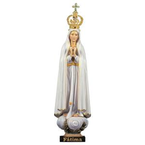 Our Lady of Fátima Pilgrim with crown filigree Exclusive - Linden wood carved