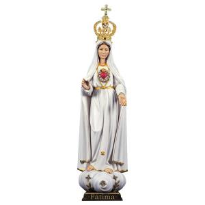 Sacred Heart of Mary Fátima with crown metal and crystals