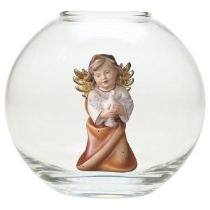 Heart Angel with dove - Glass sphere