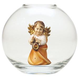 Heart Angel with lantern - Glass sphere