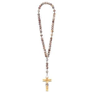 Rosary Exclusive Marbled Brown with Crucifix