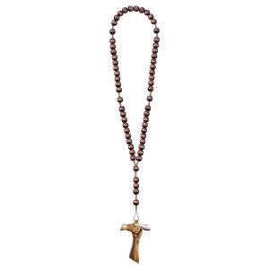 Rosario Exclusive Marrone con Croce dell´amicizia Tau