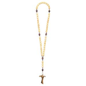 Rosario Exclusive Tono Legno-Marrone con Croce dell´amicizia Tau