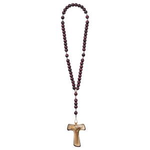 Rosario Exclusive Rosso con Croce della pace Tau
