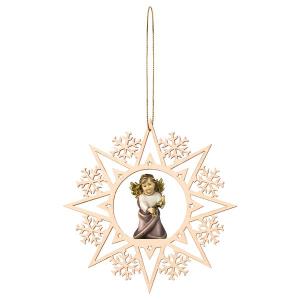 Herzengel mit Glöckchen- Kristall Stern