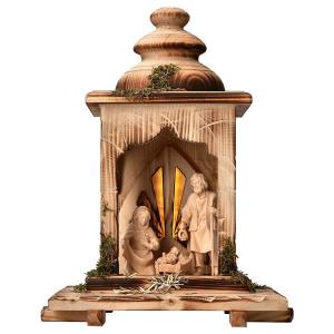 MO Farmer Nativity Pine Set 5 Pieces with light