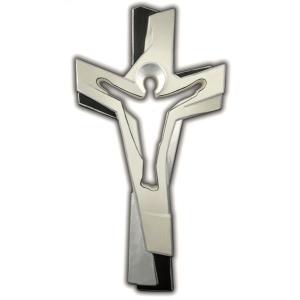 Cross of the Passion silver white black