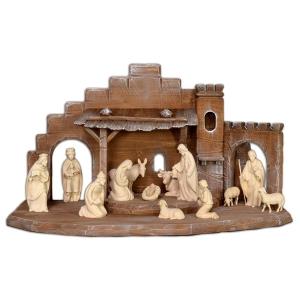 Nativity Scene pat + Rudolf 13pieces