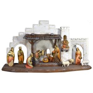 Nativity Scene brown_white + Rudolf 13pieces