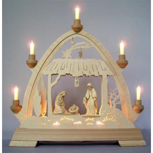Gothic arch with holy family  42,5x40x7 cm