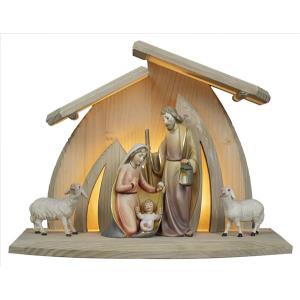 Nativity 5 pcs + 2 sheep with LED_ stable Altea