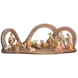 Crib stable dunes brown and Aram Figures 15 pcs.
