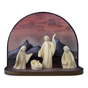 Round arch red with Holy Family Aram+shepherd