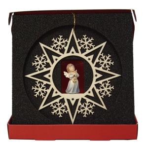 Angel of love praying on crystal star in box