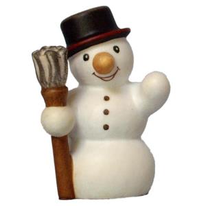 Snowman with broom