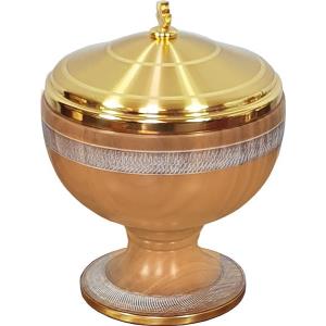 Pyx chalice cherry wood with lid 12x12cm