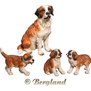 Saint Bernard with puppies (4 pieces)