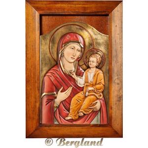 Icon Madonna with Child Byzantine with frame