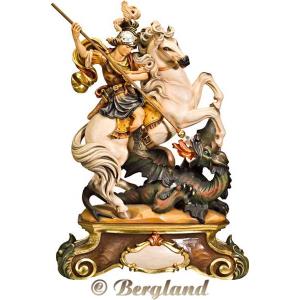 St. George on horse with pedestal