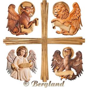 4 Evangelists symbols with cross