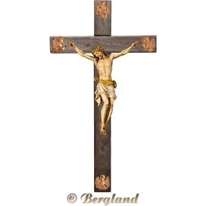 Corpus Pisa auf Kreuz "Altes Holz" mit Evangelisten
