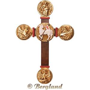 Cross with Easter Lamb and Evangelists