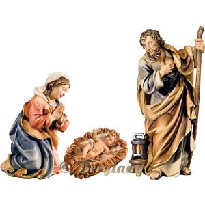 Holy Family with Jesus Child in carved cradle (without base)