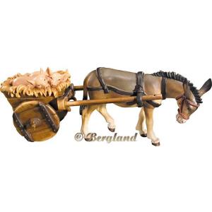 Asino con carretto e maialini