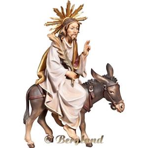 Jesus with palms on donkey (without base)