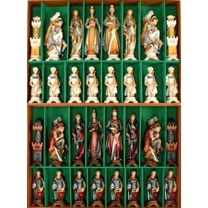 Scacco regale scolpito con cassetta