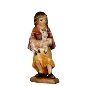 Shepherdess with goat baroque crib