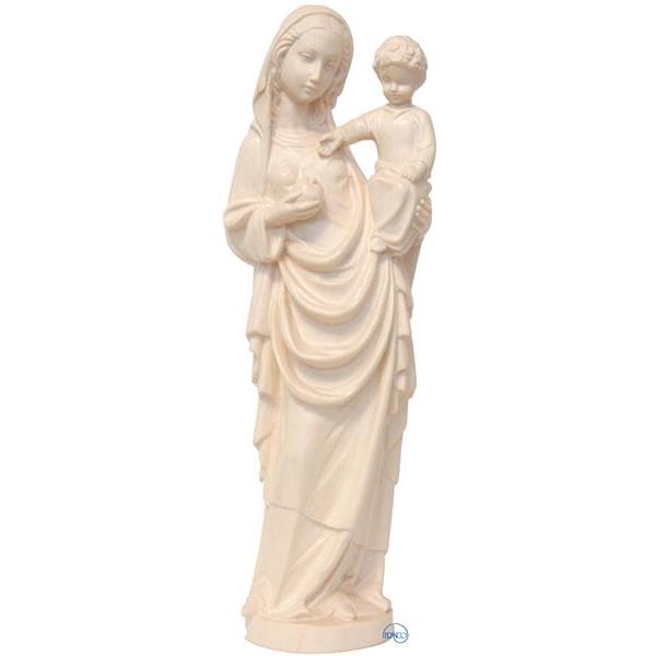 Our Lady with Child and apple - Gothic style - natural