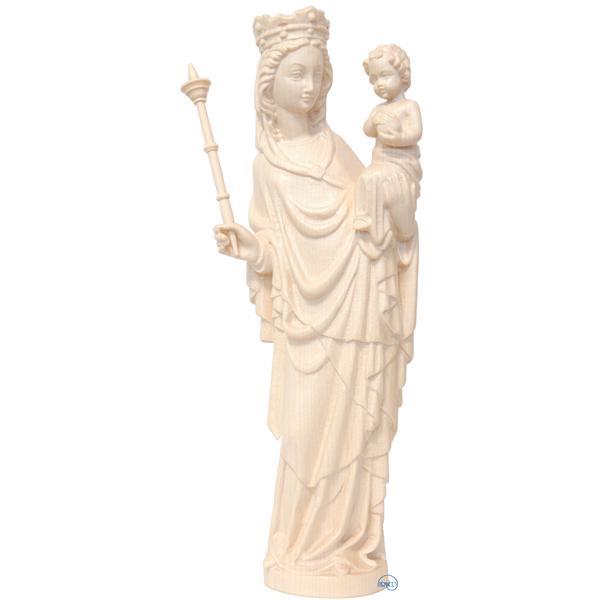Our Lady with Child and sceptre - Gothic style - natural