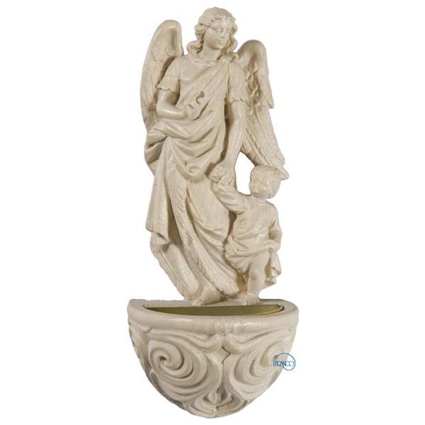 Holy water stoup with guardian angel - natural
