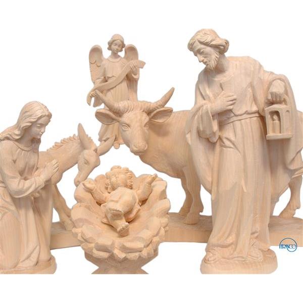 Nativity scene COMPLOJ in lindenwood - 33 pieces - natural