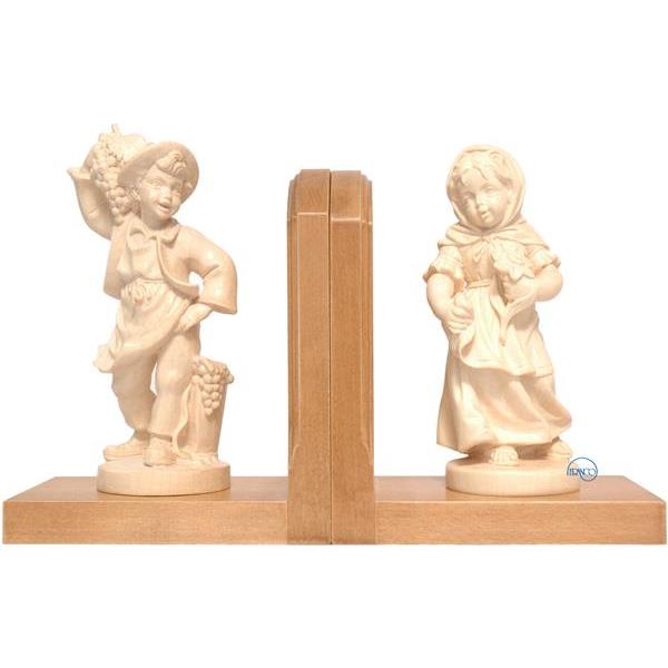 Pair book ends with children - natural
