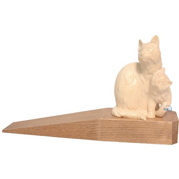 Door-stopper with group 2 cats - natural