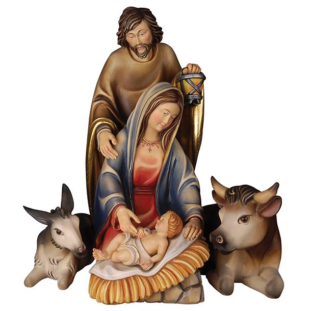 Holy Family with ox and donkey - color