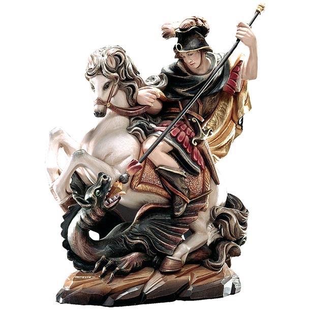 St. George on horse and dragon - color