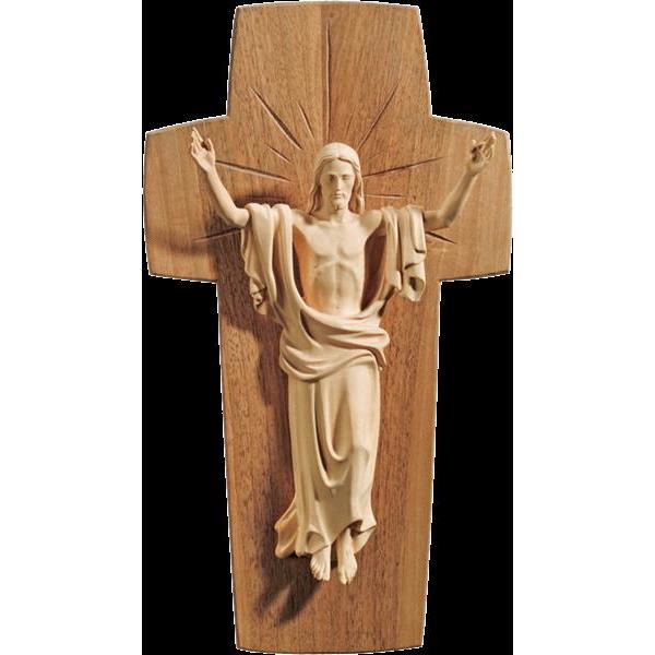 Hanging Risen Christ - with board - natural