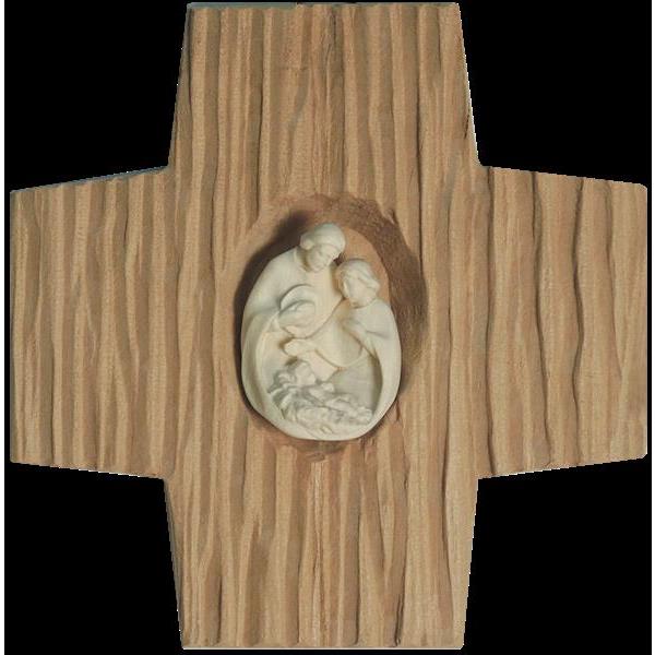Small cross of encounter - holy family - natural
