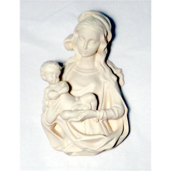 Madonna-bust, relief - natural