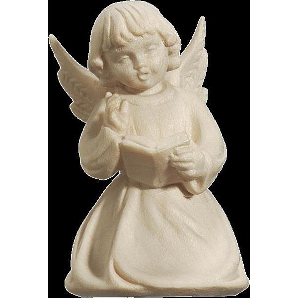 Christmas angel kneeling with book - natural