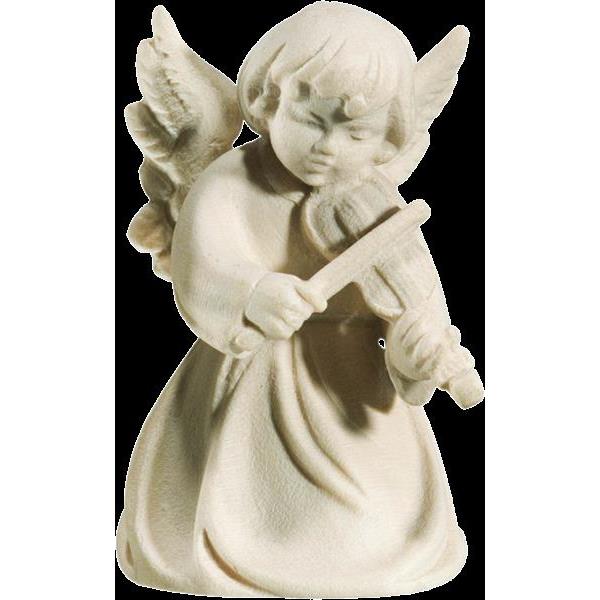 Christmas angel kneeling with violin - natural
