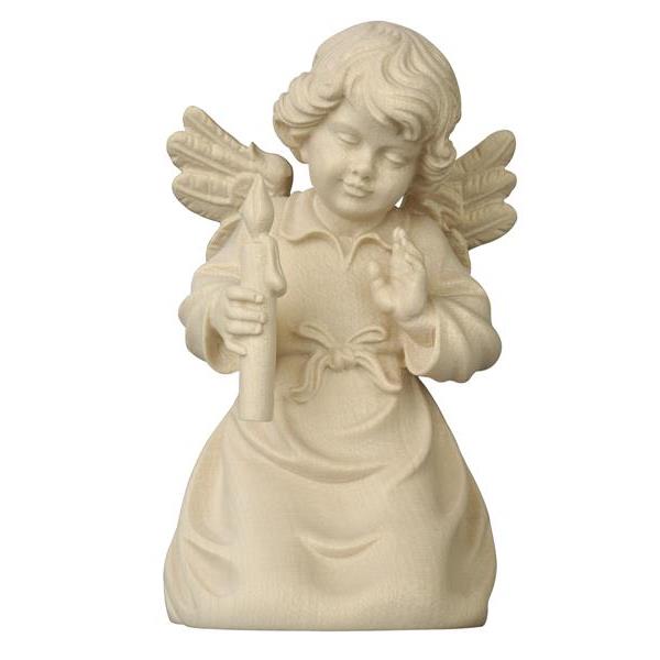 Bell angel with candle - natural