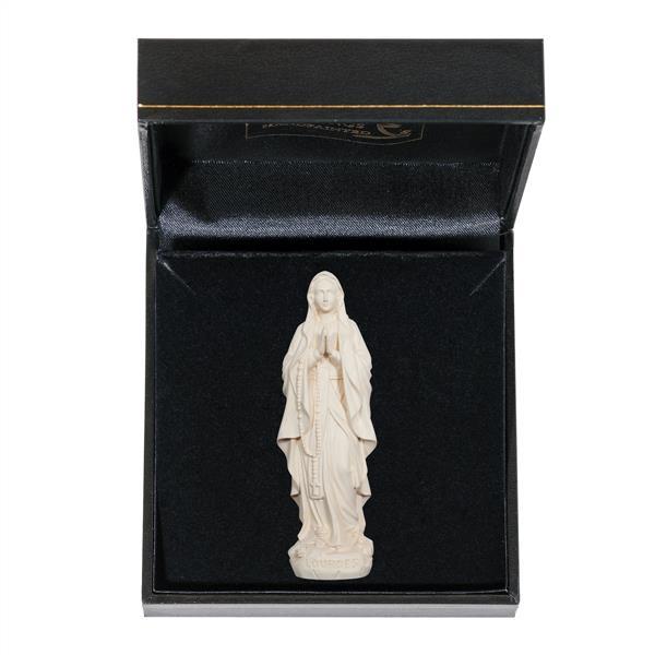Our Lady of Lourdes with case - natural