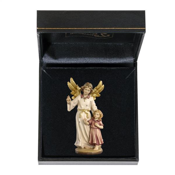 Guardian angel with girl with case - color