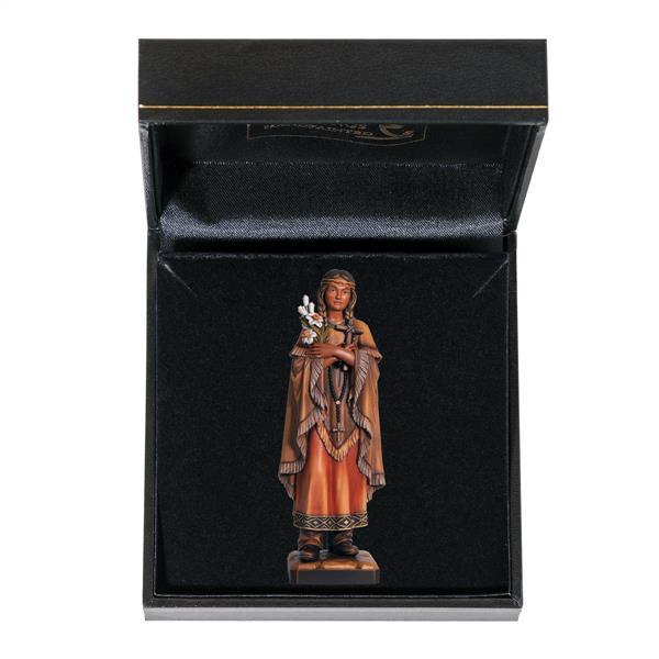 St. Kateri Tekakwitha with case - color